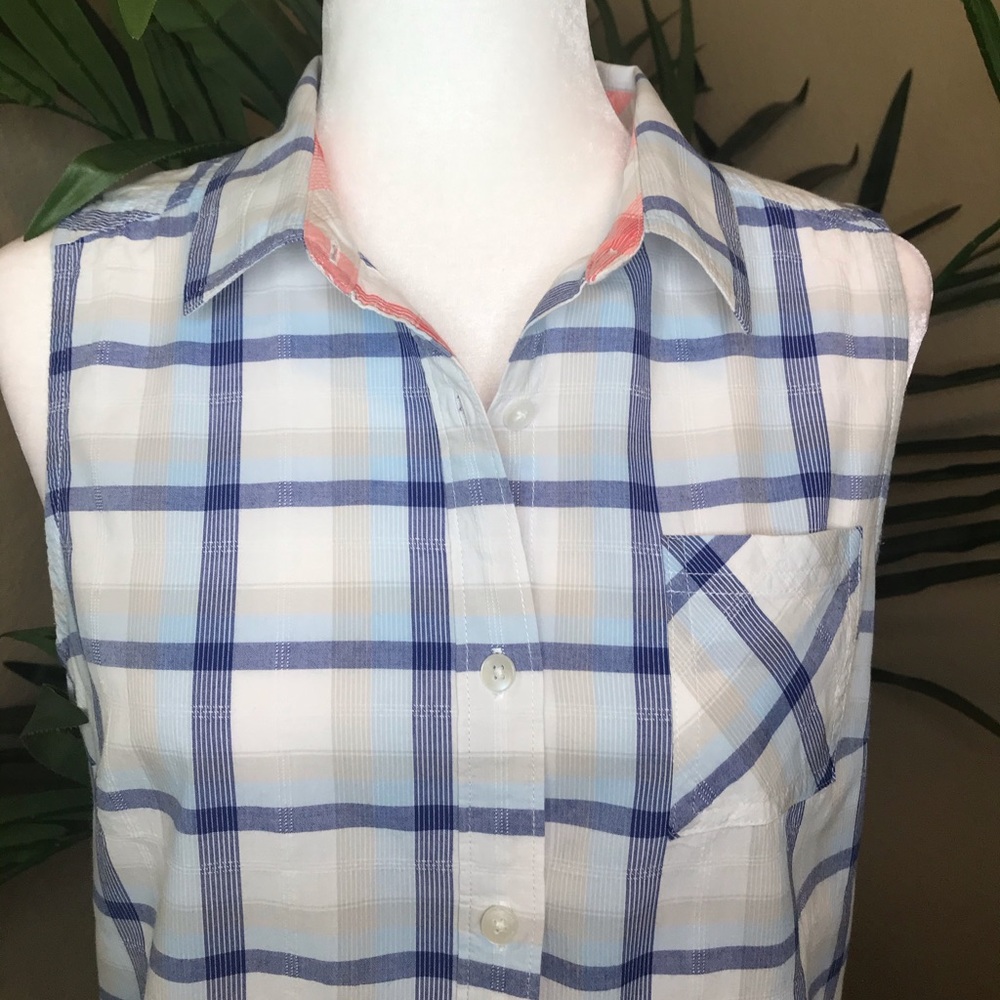 PrAna 99% Organic Cotton Plaid Button Down Top - S - Picture 13 of 17